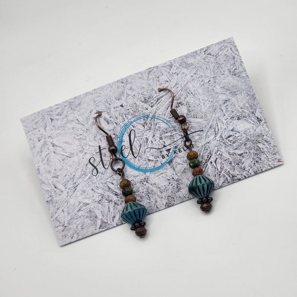 Handmade Rustic Handmade Drop Earrings - Picture 4 of 4